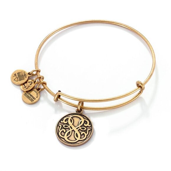Alex and Ani Path of Life Charm Bangle in Gold-Tone Brass - Picture 1 of 4